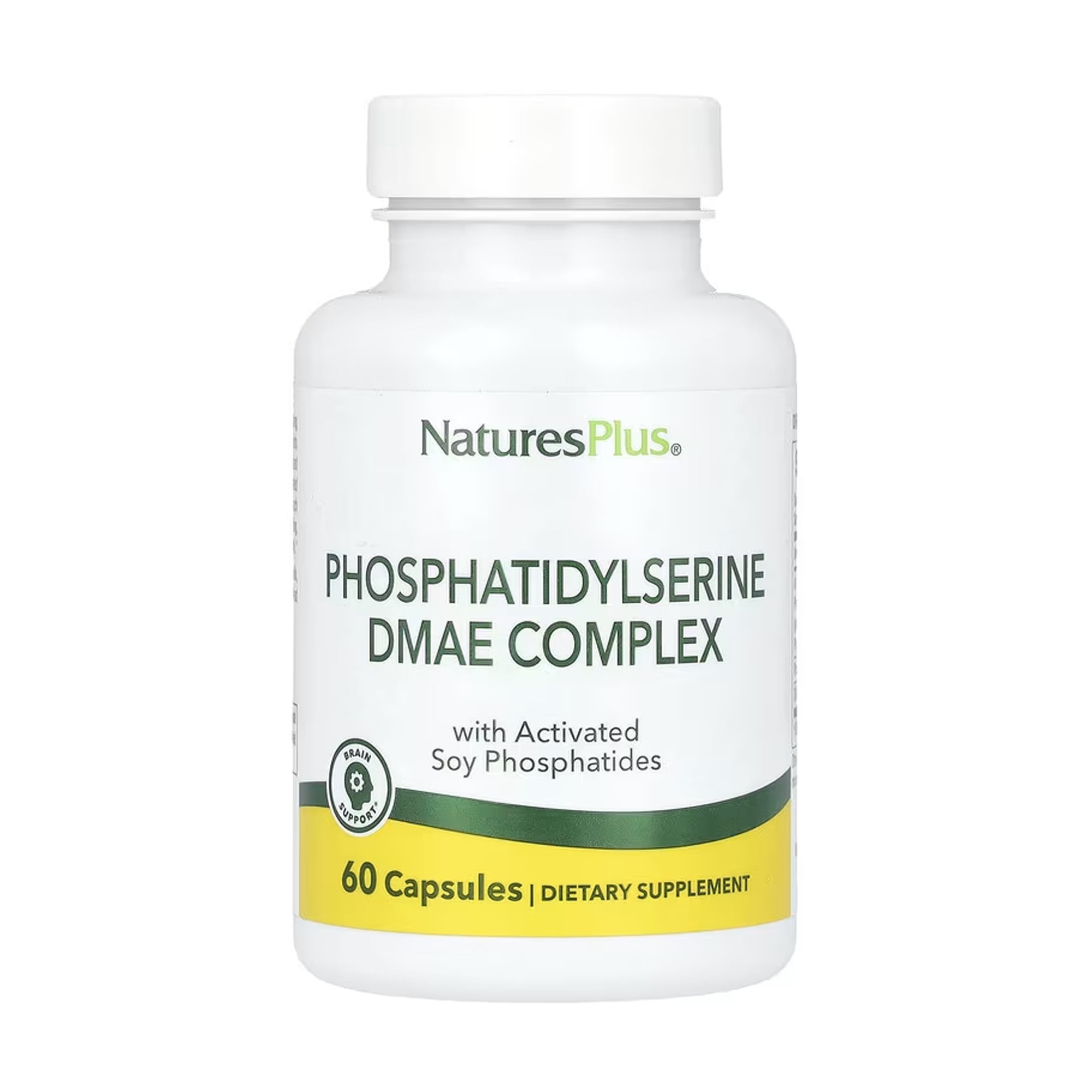 Фосфатидилсерин і ДМАЕ NaturesPlus Phosphatidylserine DMAE Complex, 60 вегетаріанських капсул